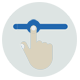 Icono de mano moviendo un slider
